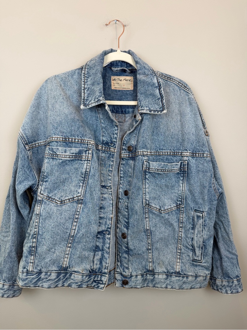 We The Free Men's Washed Light Blue Denim Jacket